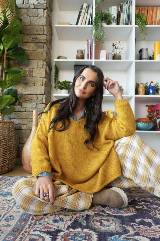  Big Softie Super Slant Knit Jumper Dijon